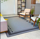 Tapete Sisal 200x300  - S-617 PRETO COM CINZA