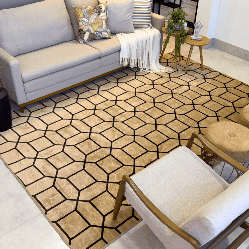 Tapete Colmeia Bege 300x200 - Soft Dream