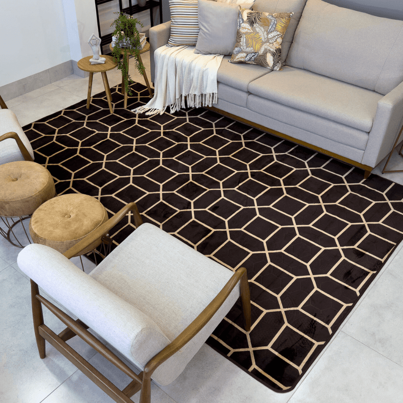 Tapete Colmeia Marrom 300x200 - Soft Dream