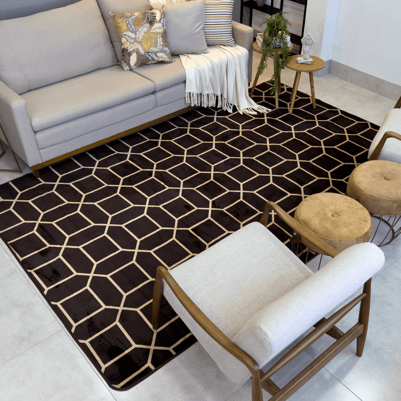 Tapete Colmeia Marrom 300x200 - Soft Dream