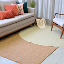 Mix And Sobreposição de Tapetes Sisal Redondo 2X2 e Retangular1.50X2.00 - Soft Dream